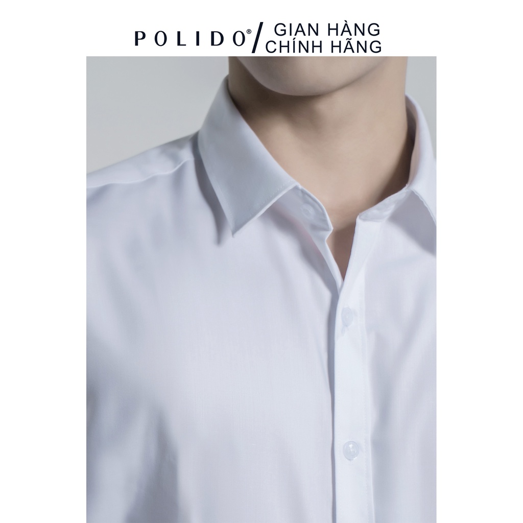 Áo Sơ Mi Nam CEFFYLO Màu Trắng Vải Cotton Thấm Hút, Chống Nhăn Form Slimfit | BigBuy360 - bigbuy360.vn