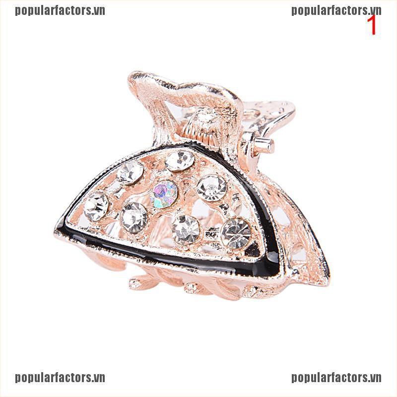 Kẹp Càng Cua Đính Đá Hình Bướm Mini Bằng Nhựa