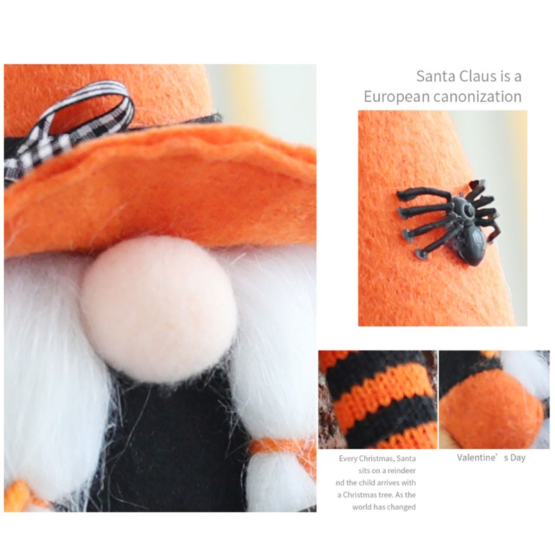 Bộ 2 Thú Nhồi Bông Hình Gnome Scandinavian Tomte Thụy Sĩ Trang Trí Halloween