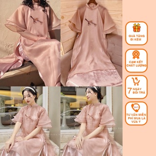 Áo Dài Cách Tân Nữ Voon Mặc Tết 4 Tà Thời Trang thiết Kế Siêu Xinh của Áo Dài Việt, Cam Kết Chất Lượng, Chuẩn Form Dáng