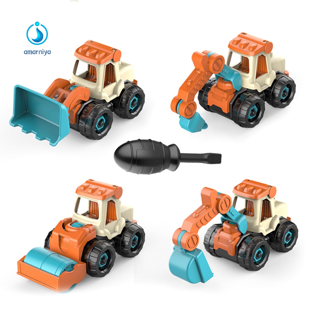 Bộ Đồ Chơi Lắp Ráp Xe Tải Xây Dựng An Toàn Cho Trẻ Em