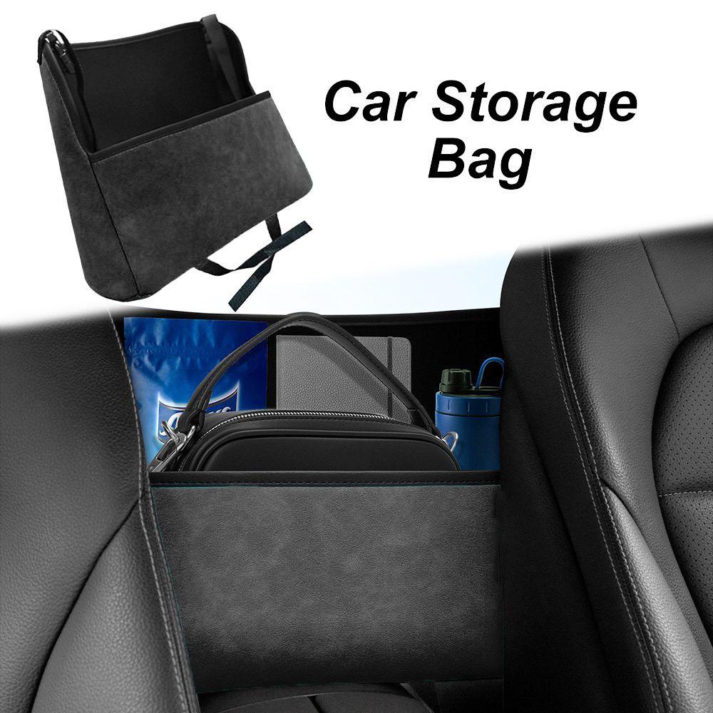 MAG Túi Da Lộn Đựng Đồ Đa Năng Gắn Sau Lưng Ghế Xe Hơi