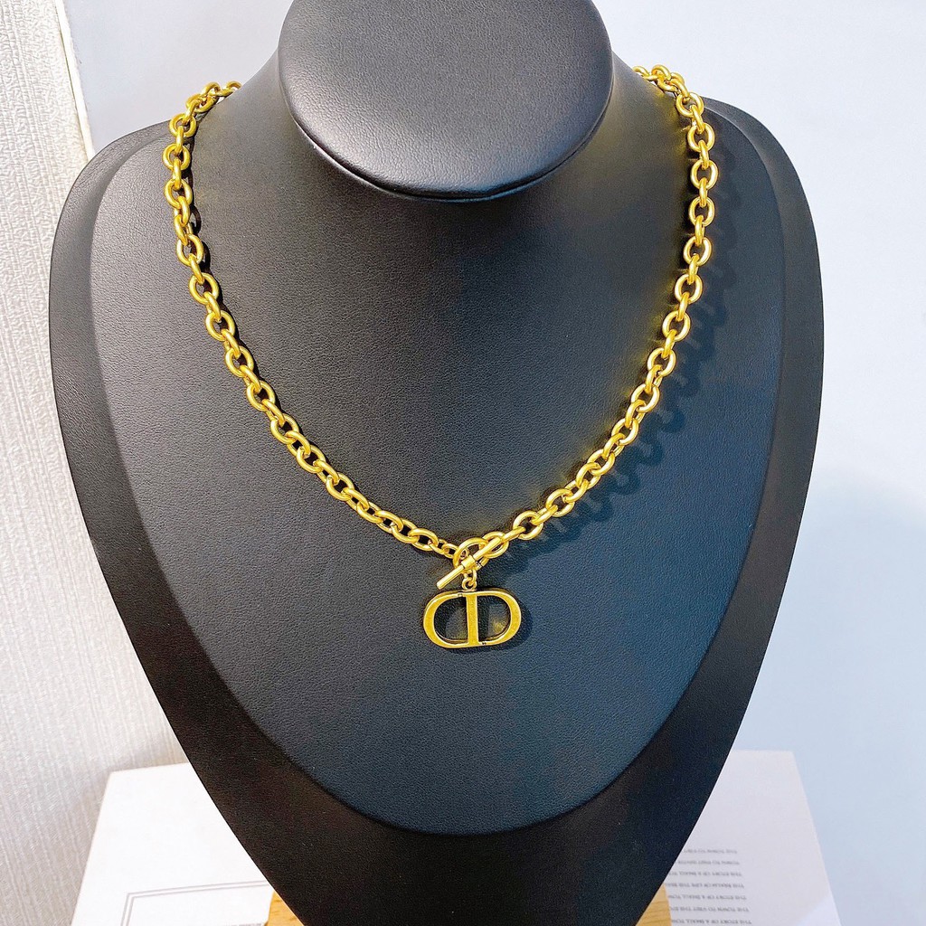Choker - Vòng Cổ Nữ Xích Chữ CD Thương Hiệu Cao Cấp - MS085020