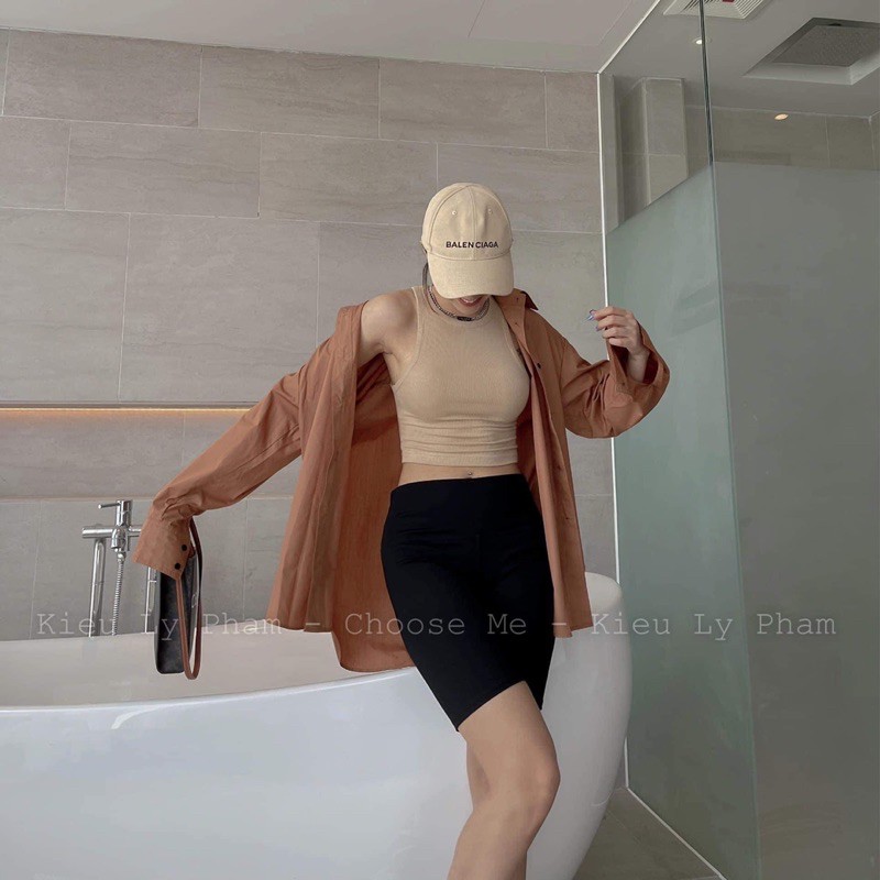 Áo ba lỗ nữ croptop ôm body trơn ulzzang, Áo 3 lỗ nữ trơn chất thun co giãn phong cách Hàn Quốc