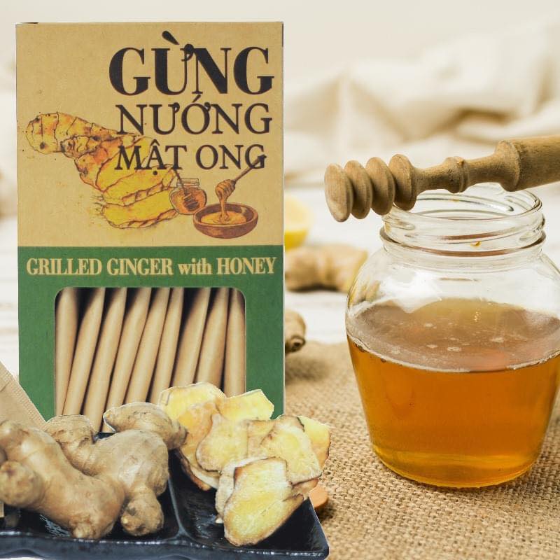 Gừng Nướng Mật Ong Nam Xanh Hộp 110G