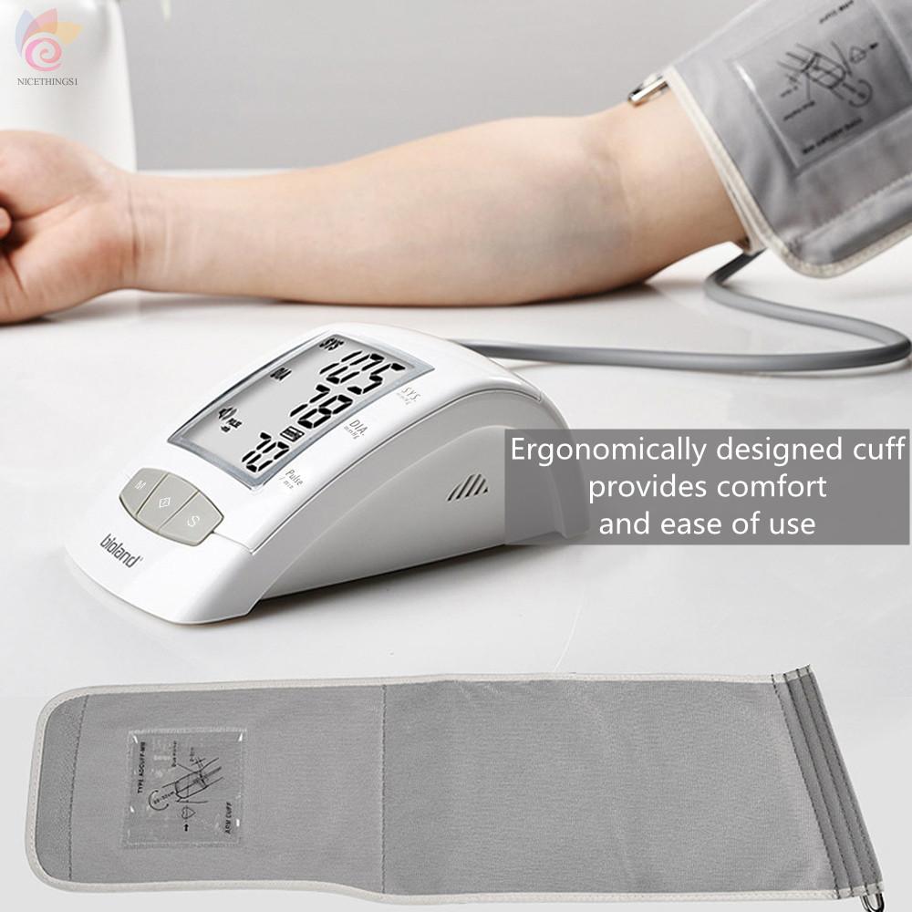 ET bioland 2006-2 Upper Arm Automatic Blood Pressure Monitor Portable Cuff-Style Electric Blood Pressure Pulse Rate Monitor BP Monitor with LCD Display Voiced Instructions 10-Group Readings Storage