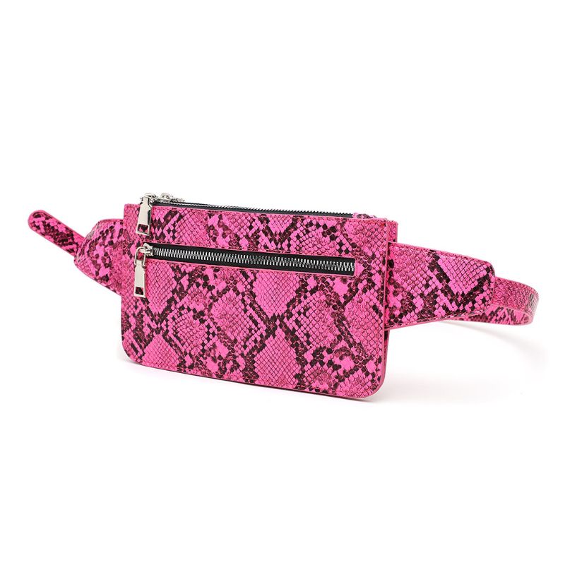 Túi Đeo Hông / Thắt Lưng Bằng Da PU In Họa Tiết Da Rắn Có Thể Điều Chỉnh Cho Nữ