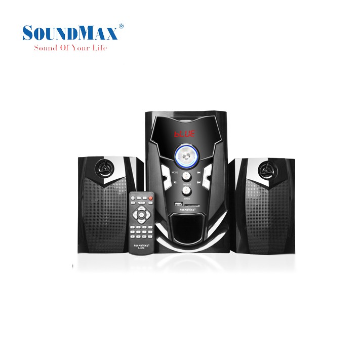 Loa SOUNDMAX A970 (2.1) 40W - NEW: Bluetooth, USB, thẻ nhớ, điều khiển từ xa-Hàng Chính Hãng