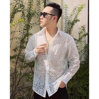 Áo sơ mi ren cao cấp thời thựơng và cuốn hút