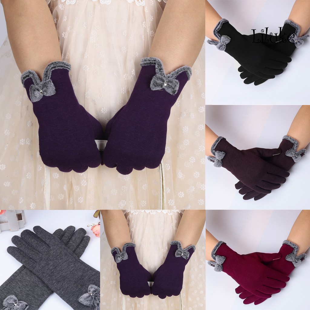 Đôi Găng Tay Giữ Ấm Có Thể Chạm Màn Hình Cảm Ứng Cho Nữ