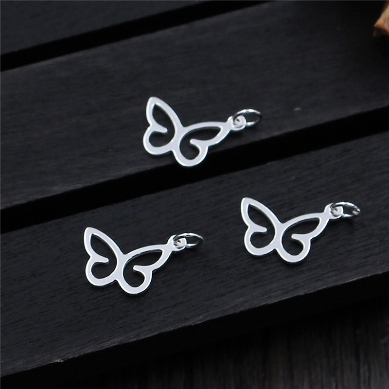 Mặt Dây Chuyền Bạc 925 Hình Bướm Nhỏ Xinh Làm Trang Sức Thủ Công DIY