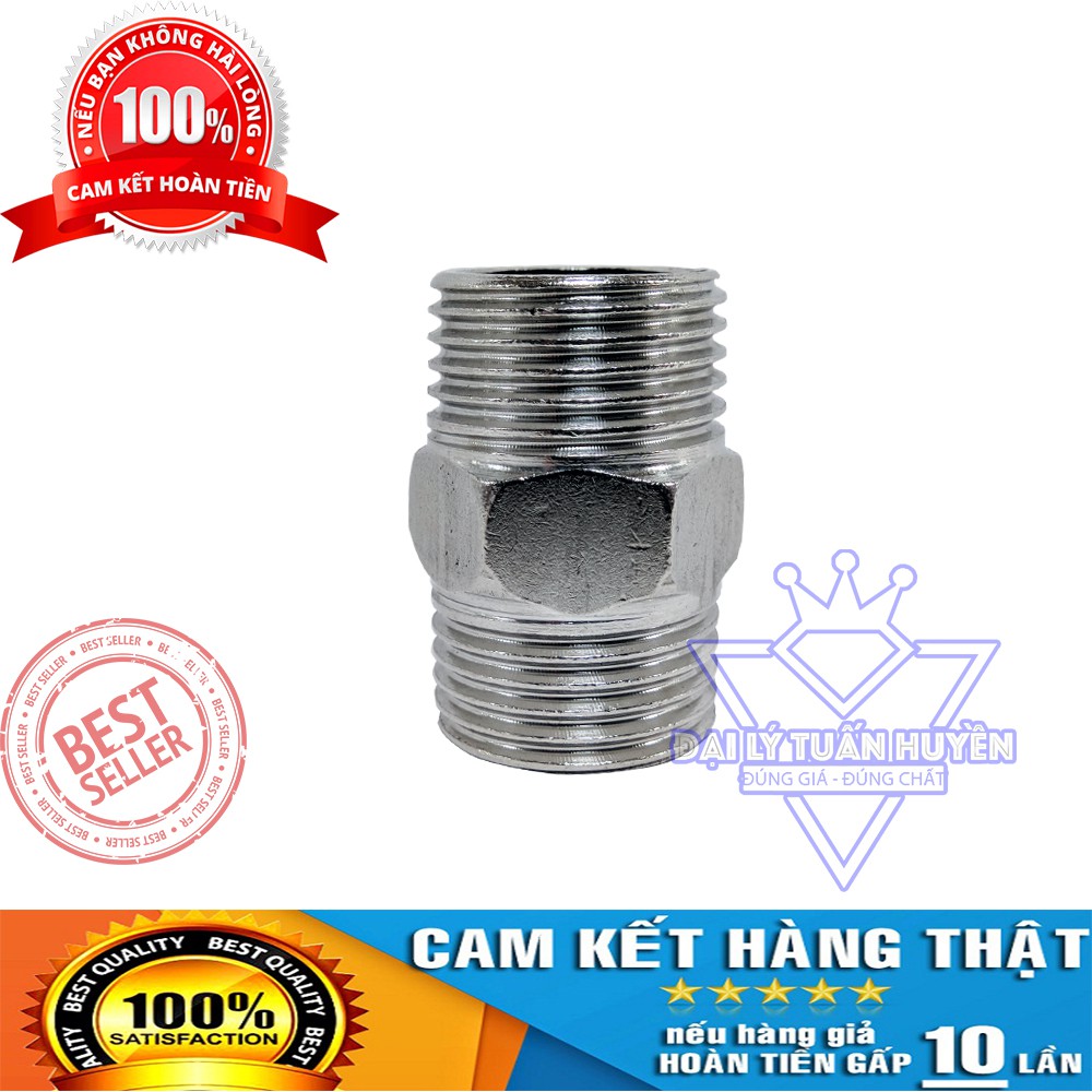 [GIÁ HỦY DIỆT] Kép inox D15 ren ngoài 2 đầu inox