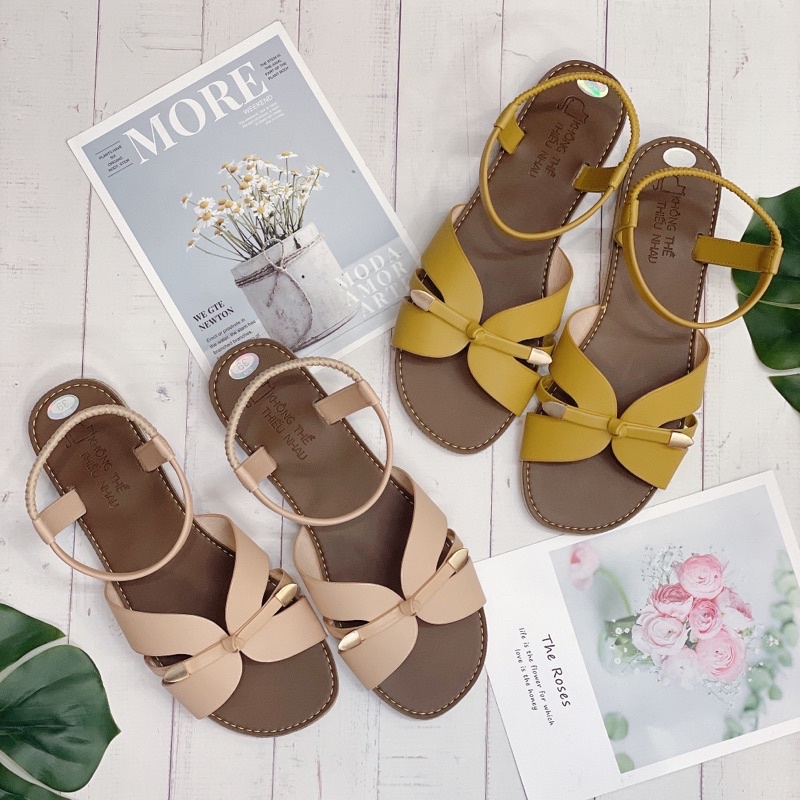 S104 GIÀY SANDALS NỮ ĐÍNH PHỤ KIỆN NHẸ NHÀNG