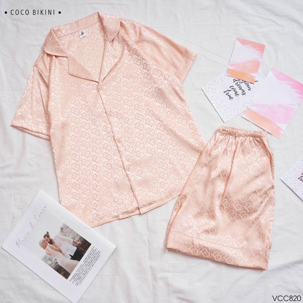 𝑪𝑶𝑪𝑶 𝑩𝑰𝑲𝑰𝑵𝑰 Bộ Đồ Ngủ - Đồ Mặc Nhà Lụa Gấm ( VCC820 ) | BigBuy360 - bigbuy360.vn