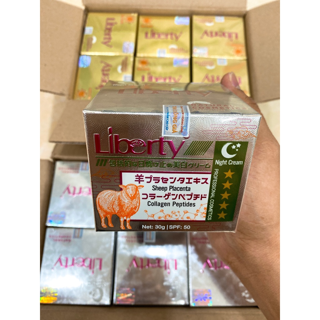 Kem Nhau Thai Cừu Liberty Dưỡng Trắng Da Toàn Diện 30G Chính Hãng Công Ty