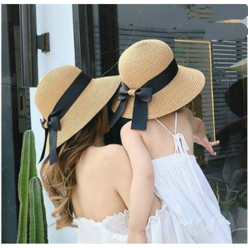 Đồng giá Mũ mẹ, mũ bé vành nơ.
