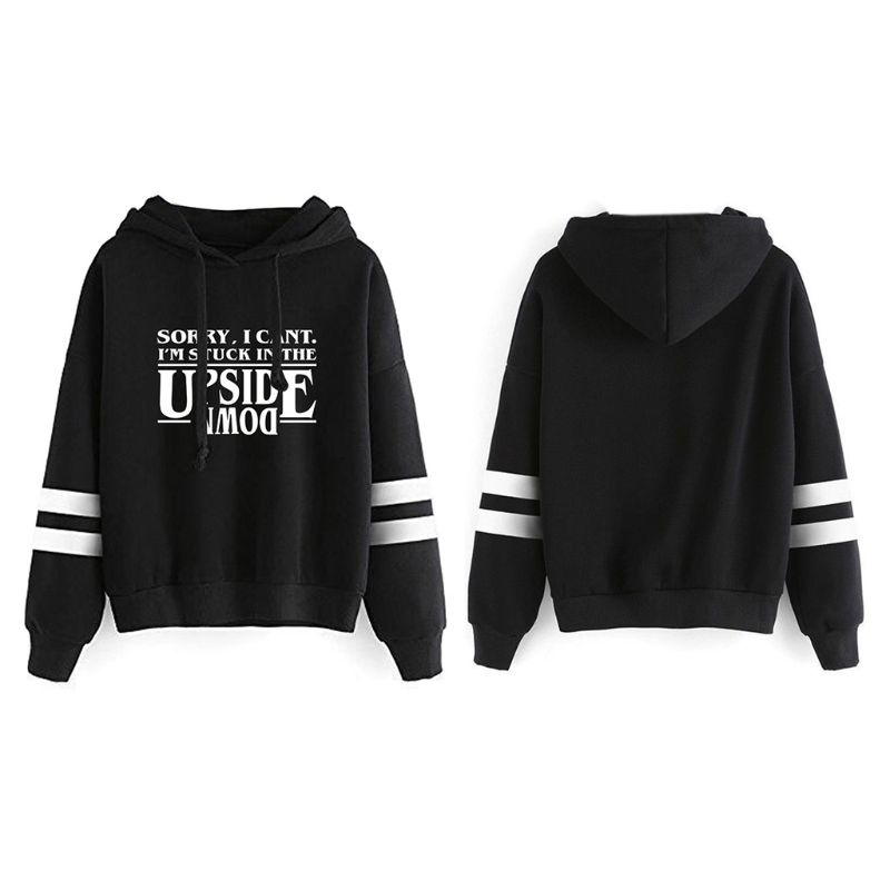 Áo Sweater Chui Đầu Pullov In Chữ Don 't Lie Upside Down Dễ Thương