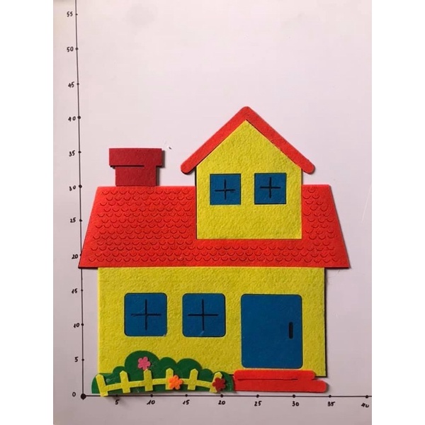 Hình rời nỉ  Ngôi nhà 2 lớp
