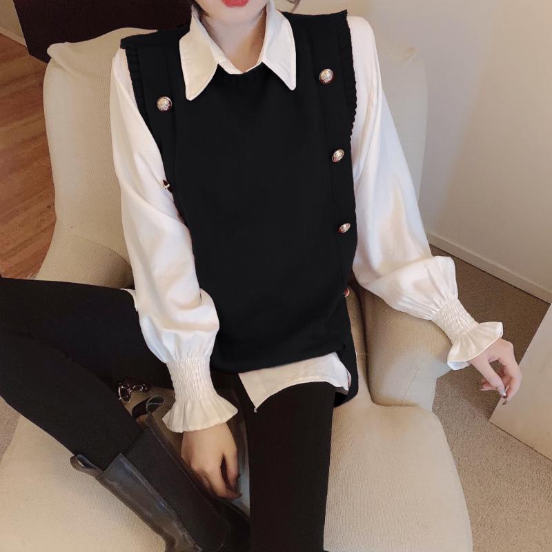 Áo sơ mi nữ kiểu hàn quốc bánh bèo tay điệu bo nhúm LADY SM04 | BigBuy360 - bigbuy360.vn