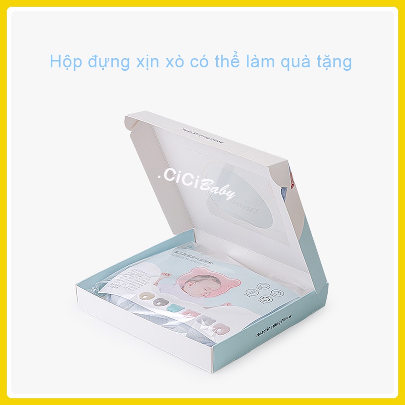 [Hàng cao cấp] Gối cao su non chống méo đầu cho bé từ 0-24 tháng