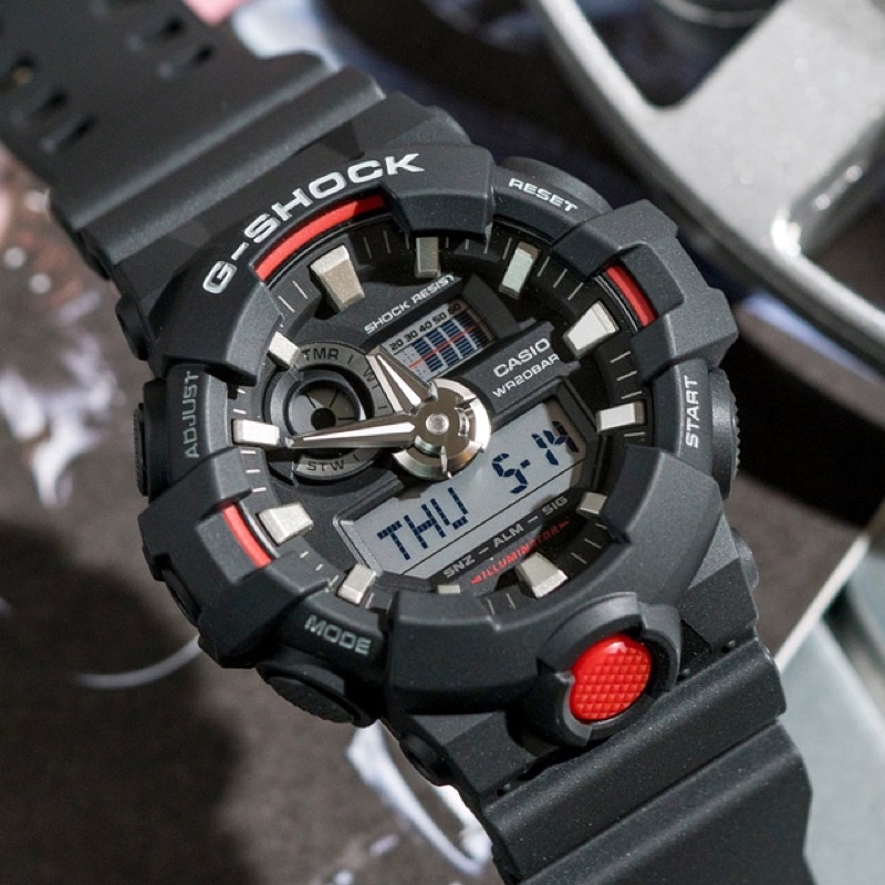 Đồng hồ nam dây nhựa G-SHOCK chính hãng Casio Anh Khuê GA-700-1ADR