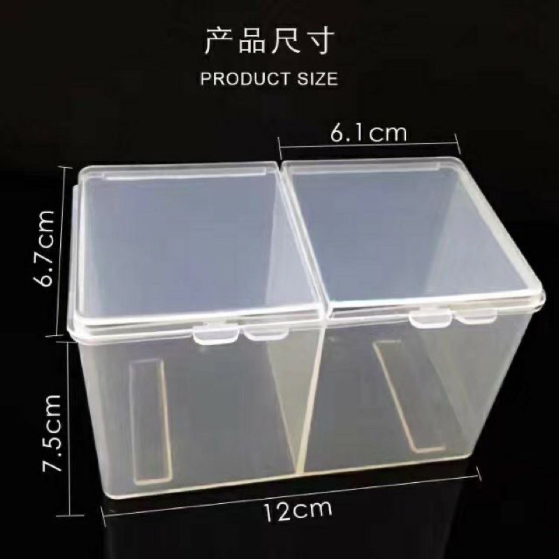 Hộp Đựng Giấy Lau Gel 2 Ngăn - Hộp 2 Ngăn Đựng Phụ Kiện Nail - Hộp nhựa đựng