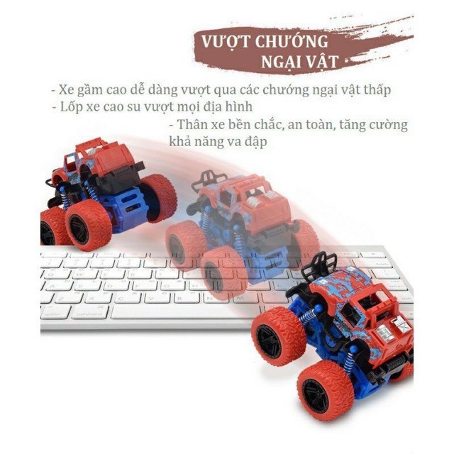 Xe ô tô đồ chơi trẻ em địa hình chạy đà nhào lộn Rambotoys đồ chơi ô tô quán tính nhiều màu cho bé từ 1 tuổi