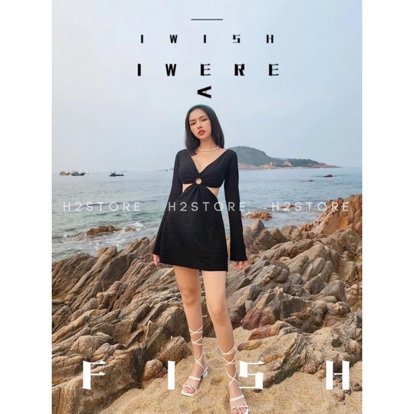 Đầm body tay dài khoen tròn - KHOSIBOHOME