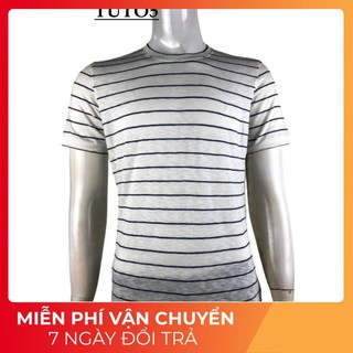 ⛔XẢ HÀNG⛔ Áo Thun Nam Đẹp 👕 Áo Phông Nam Cotton Cổ Tròn, Tay Lỡ, Kẻ Sọc Navy Wave  VNXK Phong Cách Hàn Quốc TutoStore