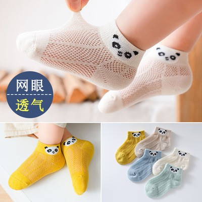 Set 5 Đôi Tất Cotton Mỏng Phối Lưới Thoáng Khí Dành Cho Bé 1-12 Tuổi