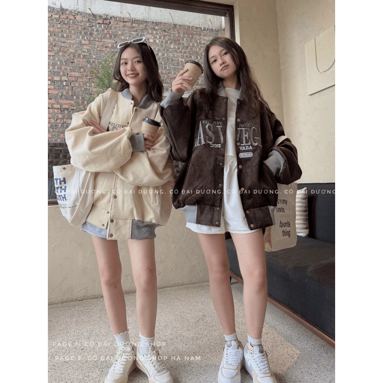 (FREE SHIP) ÁO KHOÁC NỮ CHẤT LIỆU KAKI NHUNG CAO CẤP PHONG CÁCH BOMBER HỌA TIẾT TRẺ TRUNG NĂNG ĐỘNG