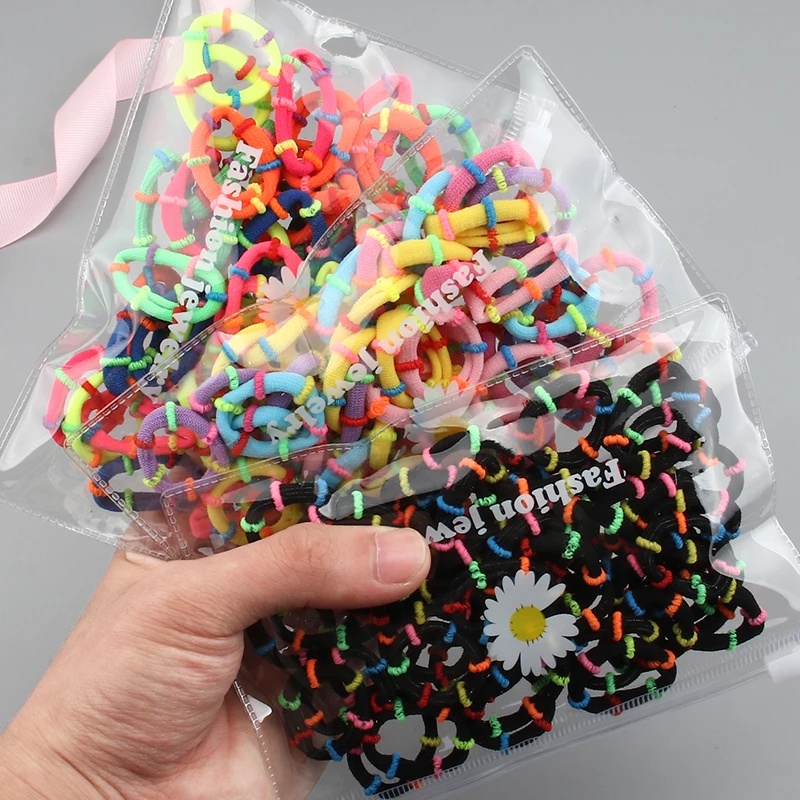 Set 50/100 Dây Buộc Tóc Co Giãn Đáng Yêu Cho Bé Gái