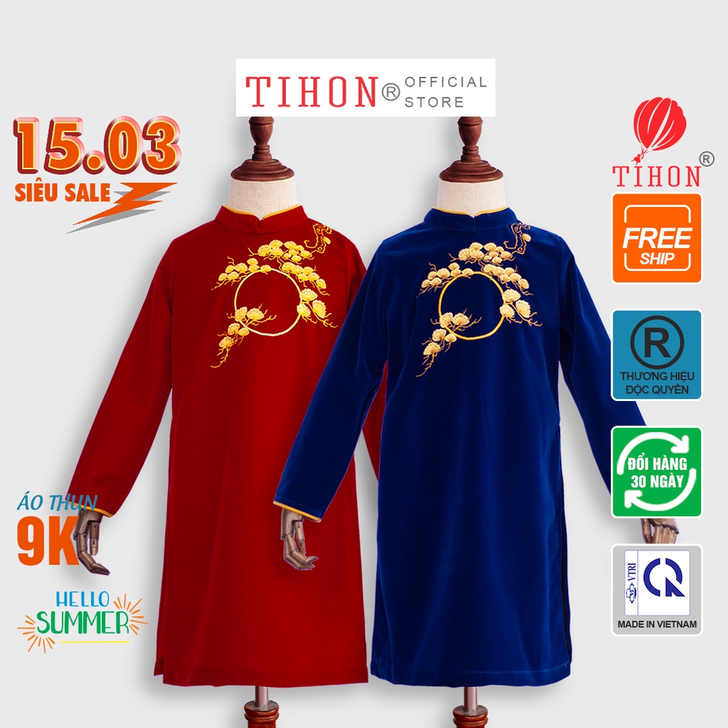 Áo Dài Tết Cho Bé Trai TIHON Thiết Kế Sang Trọng Chất Liệu Cao Cấp AD0850186