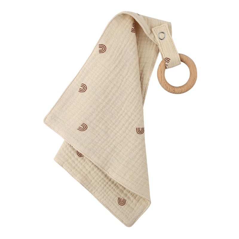 Khăn Cotton Hình Tròn Dành Cho Bé Mọc Răng