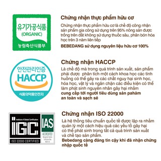 Bánh ăn dặm hữu cơ nhập khẩu hàn quốc bebedang vô cùng bổ dưỡng cho bé 6+ - ảnh sản phẩm 7