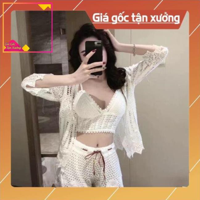 Áo Bra Đi Biển Nữ 🌸 Áo len đan móc bikini sexy đi bơi SIÊU HOT 🌸