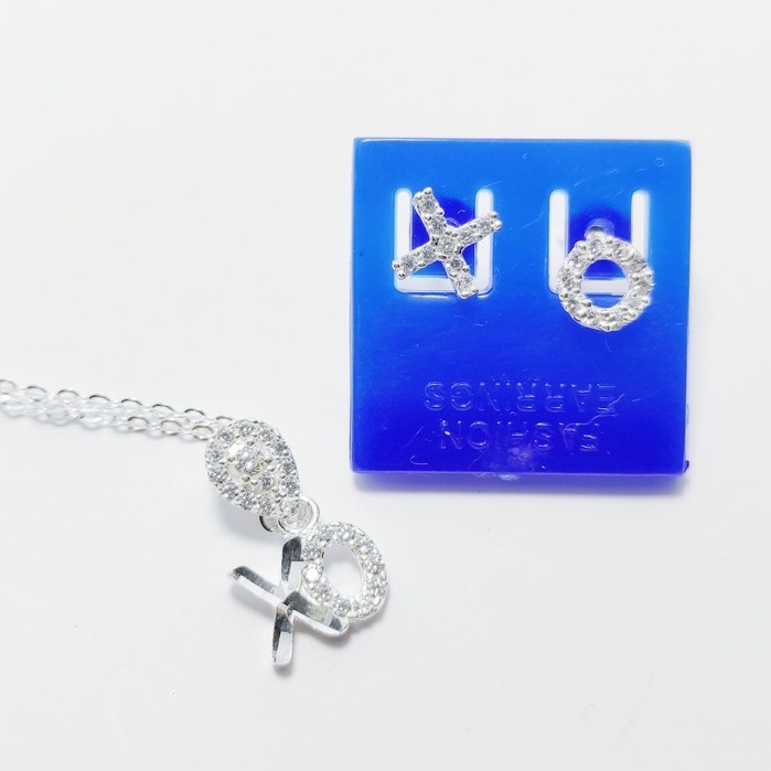 Dây chuyền bạc ta dây XO caro cá tính