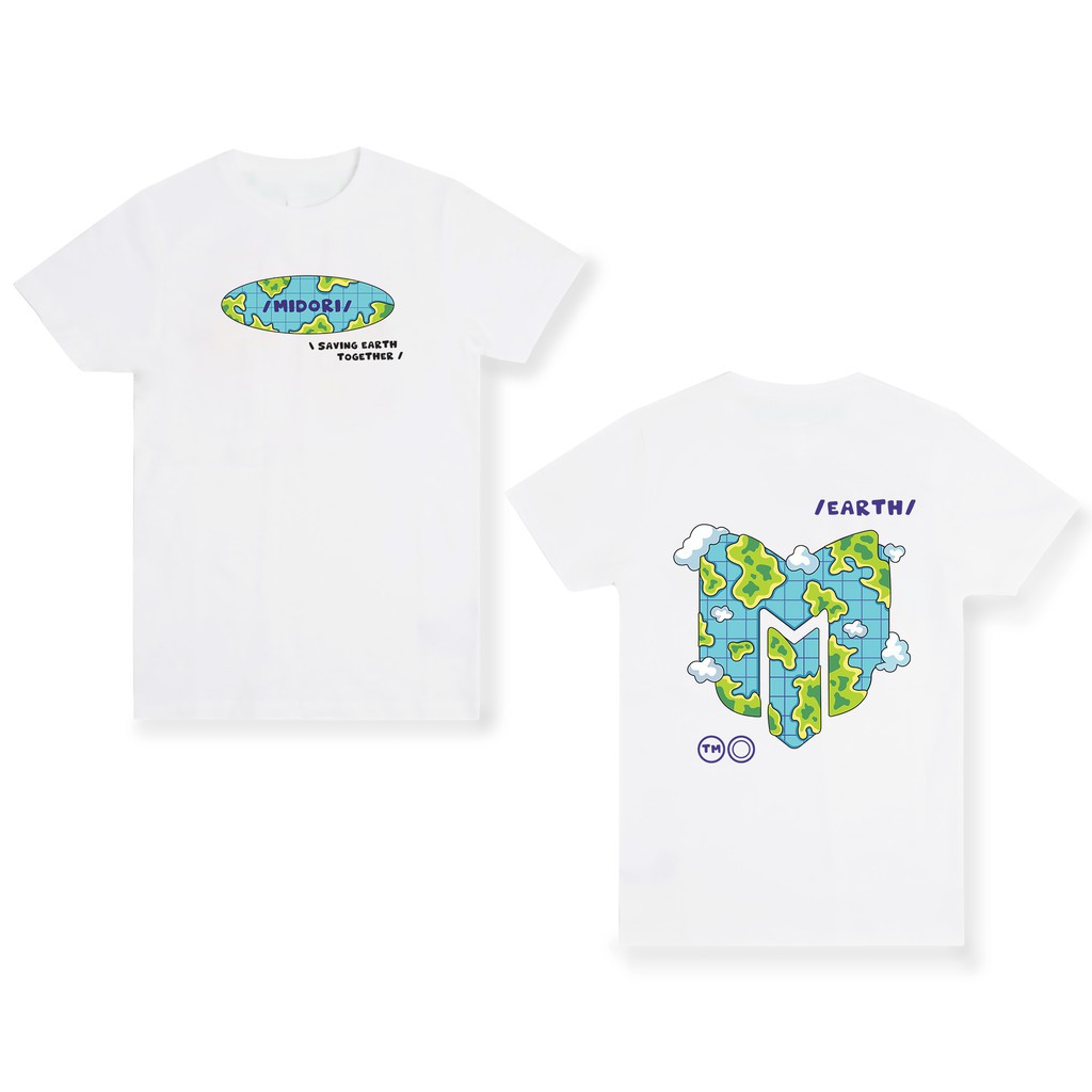 Áo thun nữ nam form rộng tay lỡ Phông Unisex 100% Cotton Chính Hãng Trái Đất Local Brand Mi Midori