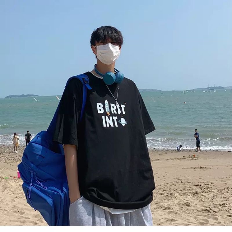 Áo thun tay lỡ unisex Birst Into