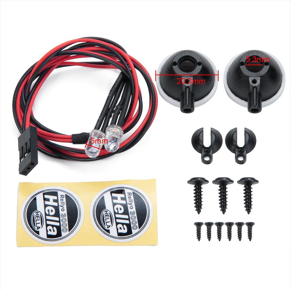 Hàng Mới Về Bộ Đèn Pha 1 / 4 Bóng LED 1 / 10 Cho Tamiya CC01 D90 TF2 T raxxas TRX-4 Axial SCX10