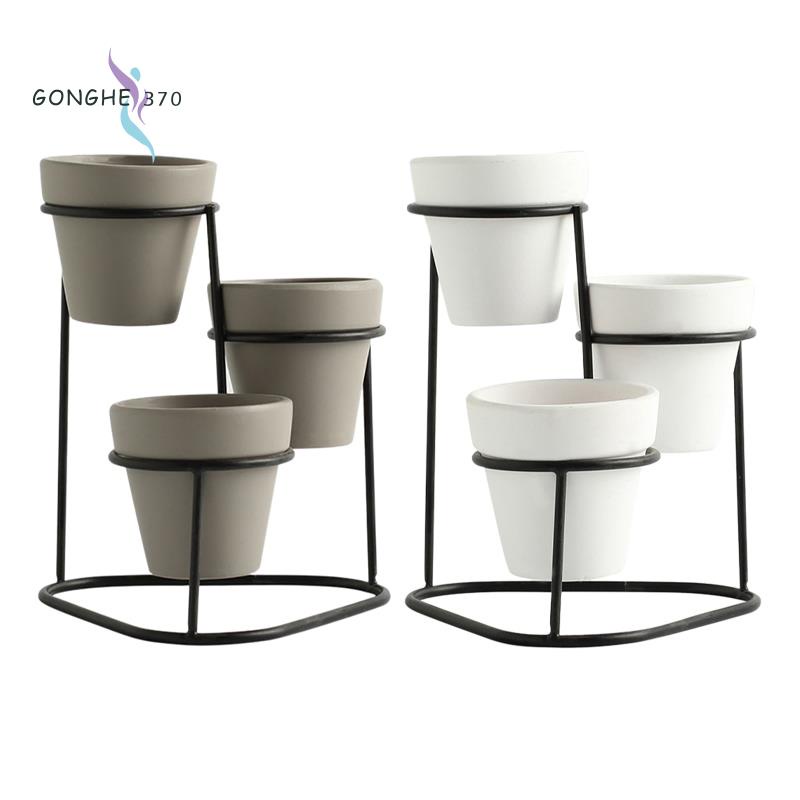 Giá đỡ chậu hoa/ cây cảnh mini phong cách Bắc Âu đơn giản chất lượng cao trang trí nhà cửa/ sân vườn