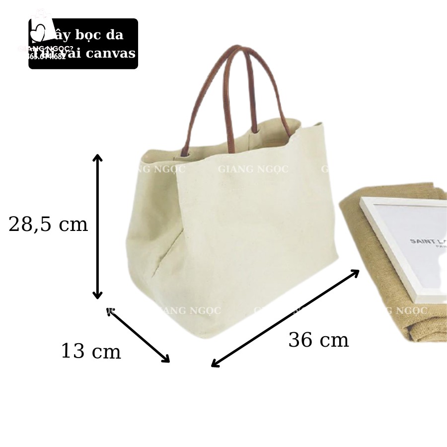 Túi Vải Canvas Cỡ Lớn Phong Cách Hàn Quốc | BigBuy360 - bigbuy360.vn