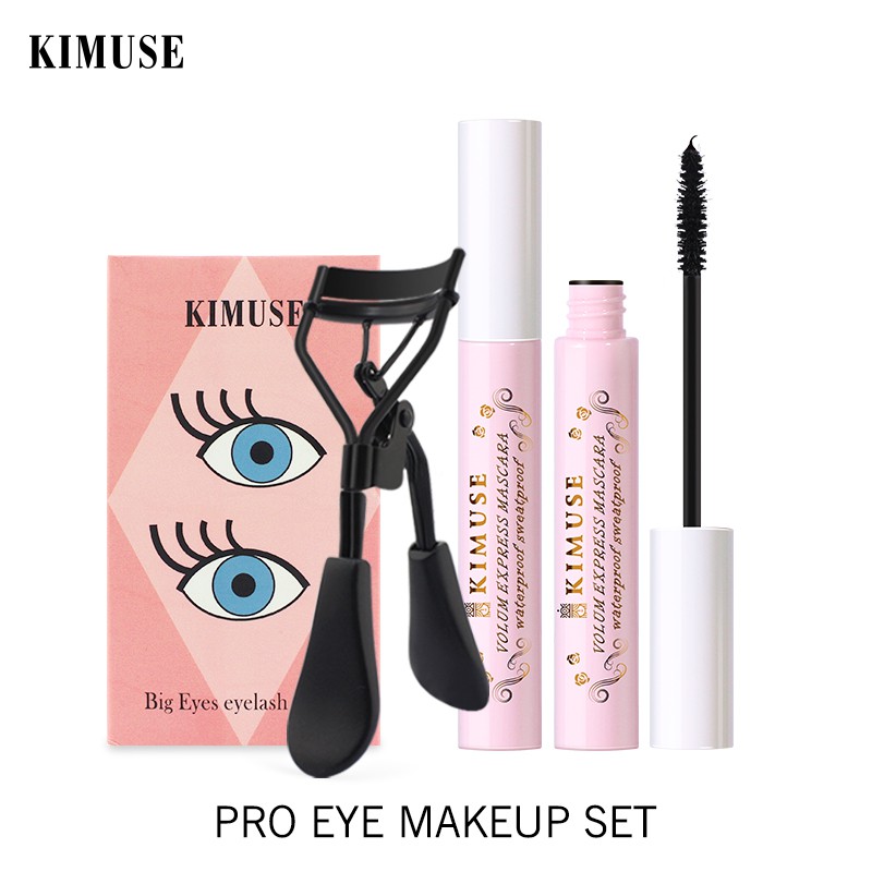 Set mascara + kẹp bấm mi KIMUSE trang điểm mắt cuốn hút 75g