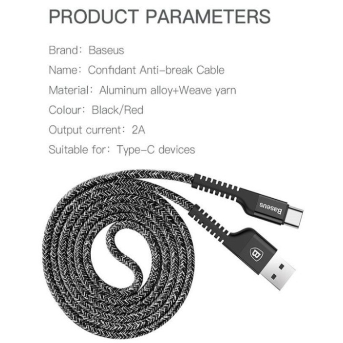 Cáp sạc nhanh Type-C nhãn hiệu Baseus CATZJ dài 1,5M - Hàng chính hãng