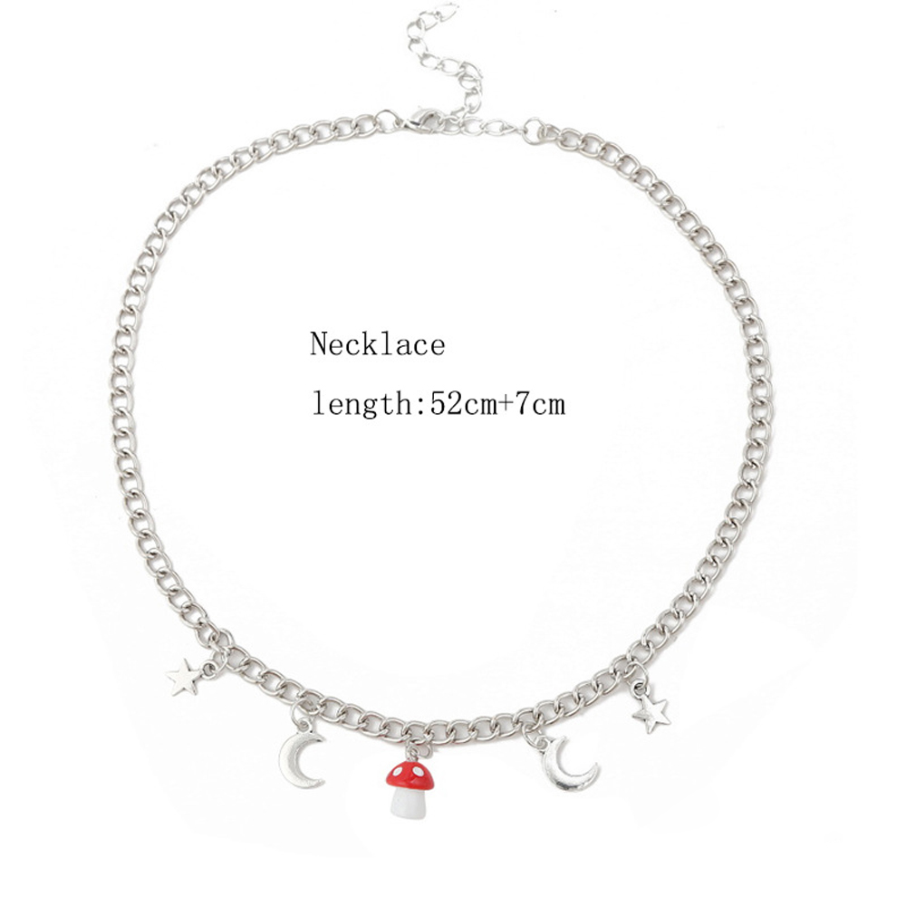 vòng cổ Choker Mặt Hình Cây Nấm Đính Hạt Ngọc Trai Thời Trang Cho Nữ