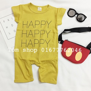 Body đùi vàng cộc tay happy