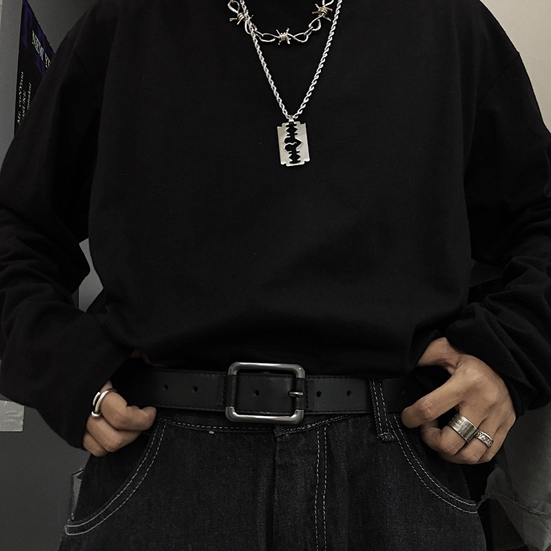 Thắt lưng Hàn Quốc kiểu dáng đơn giản thời trang cho nam nữ