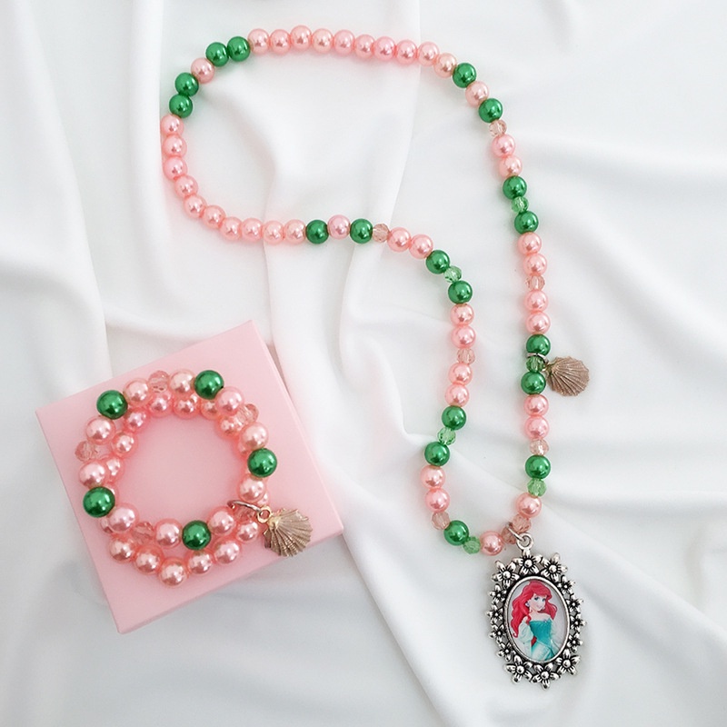 Bộ Vòng cổ + Khuyên Tai + Kẹp Tóc Hình Công Chúa Elsa Trong Phim Frozen Thời Trang Cho Bé Gái