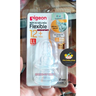 Núm vú pigeon cổ hẹp siêu mềm silicone cho bé đủ size s/m/l/y/ll