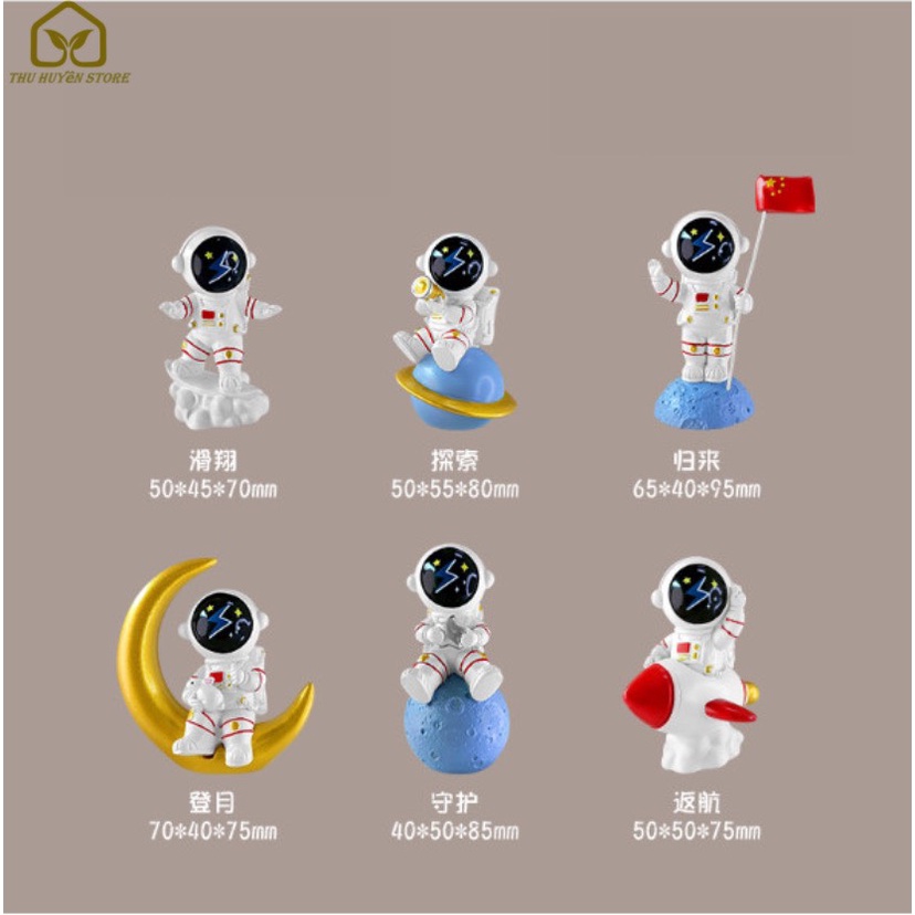 👨‍🚀HÀNG MỚI👨‍🚀 Bộ 6 Mô Hình Phi Hành Gia Mẫu Mới Du Hành Vũ Trụ - Mô Hình Decor , Trang Trí Nhà Cửa / Xe Hơi
